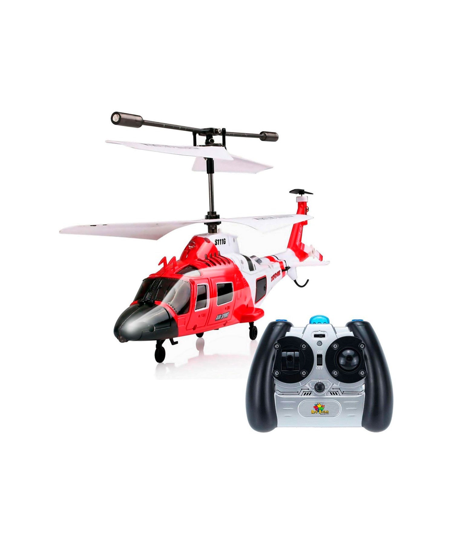 Helicóptero De Controle Remoto Falcão 3 Canais - Zein Com Giroscópio e Luzes