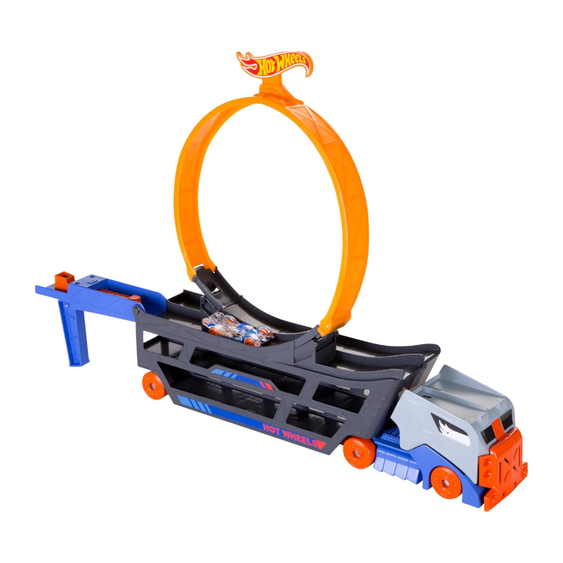 Caminhão Hot Wheels Transportador com Pista de Acrobacias - Mattel