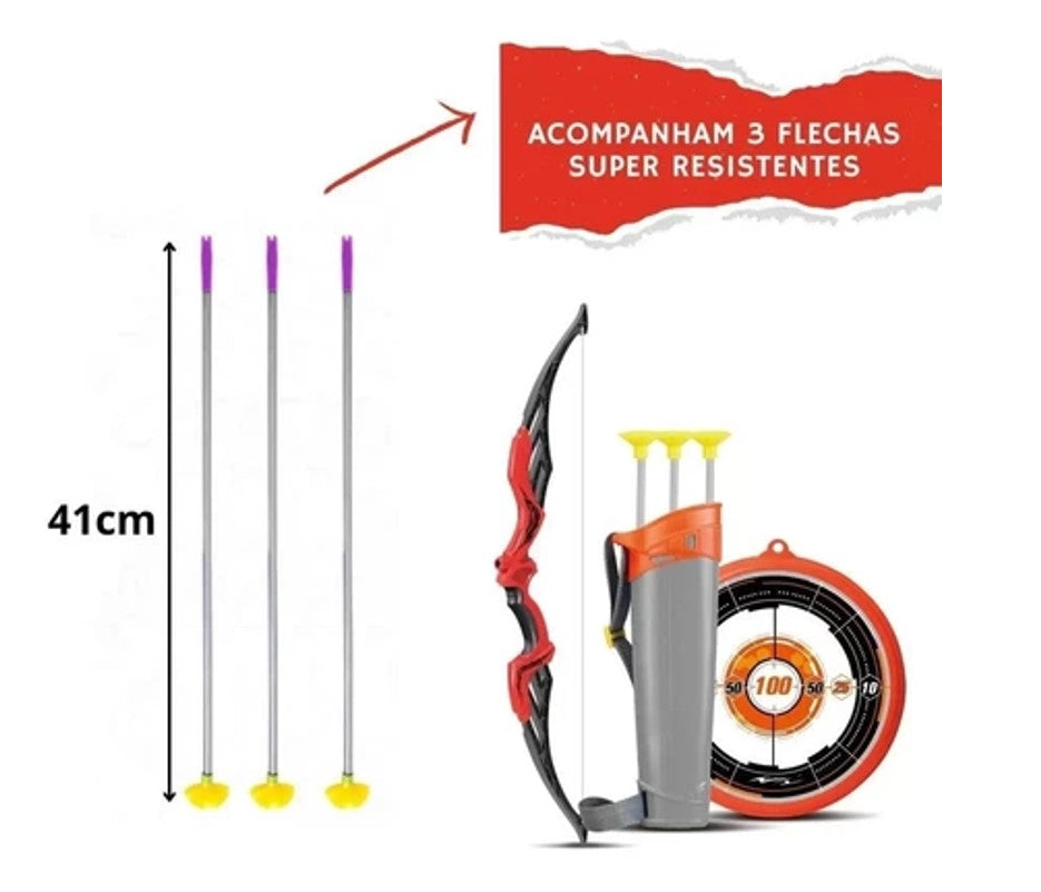 Brinquedo Arco E Flecha Vermelho Mira Certa - Zoop Toys