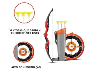 Brinquedo Arco E Flecha Vermelho Mira Certa - Zoop Toys