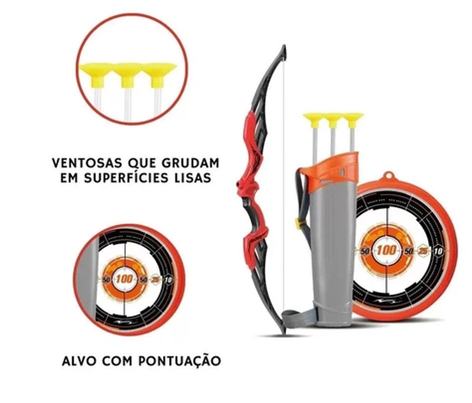 Brinquedo Arco E Flecha Vermelho Mira Certa - Zoop Toys
