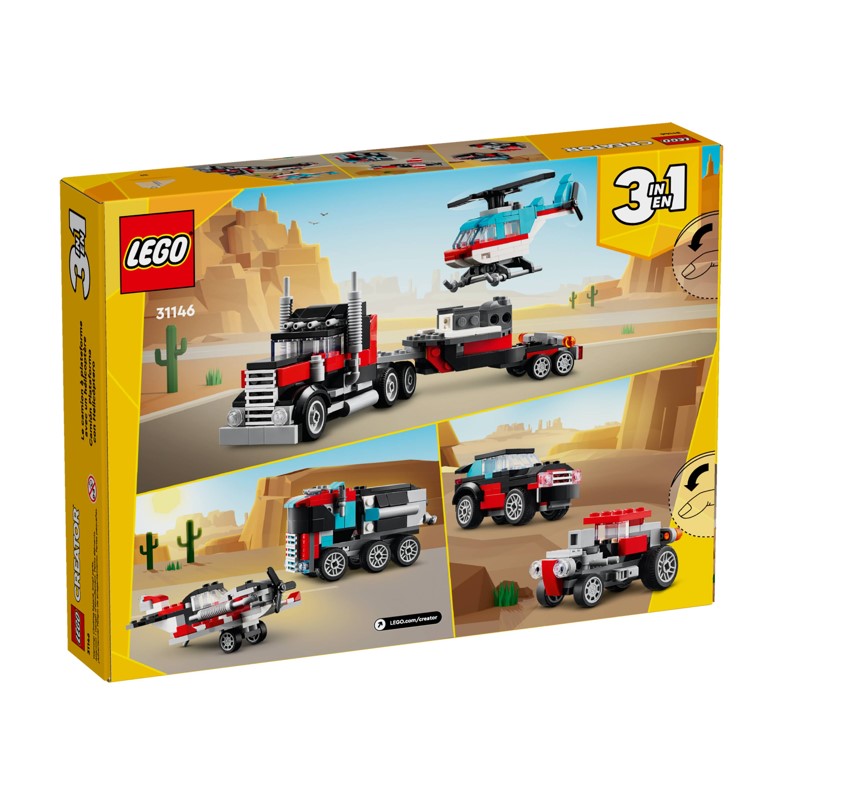 Lego Creator Caminhão Plataforma Com Helicóptero - 31146
