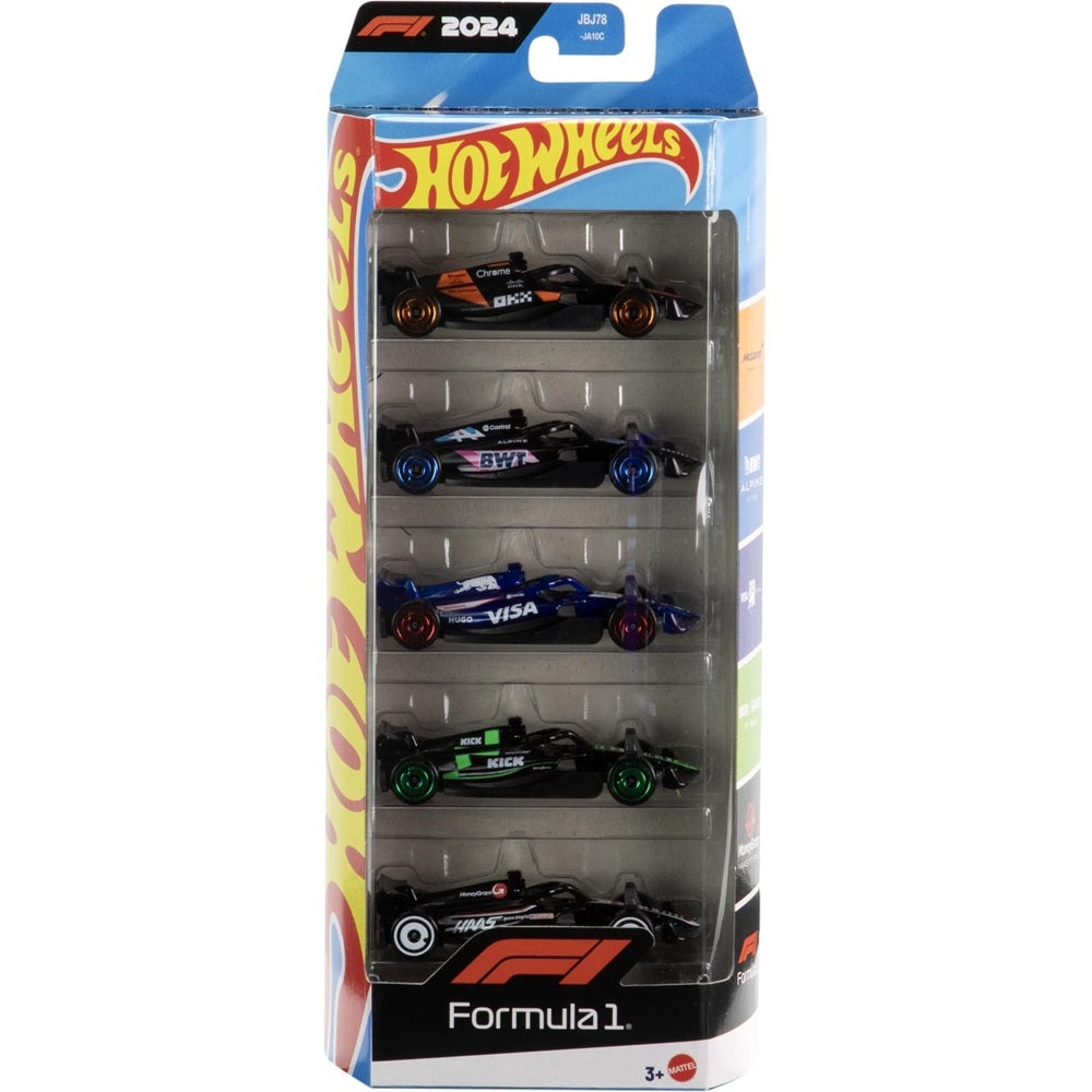 Pack 5 Hot Wheels Formula 1 JGF58 - Mattel