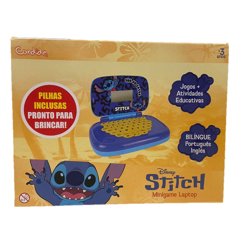 Laptop Infantil Educativo Disney Stitch Bilíngue - Candide