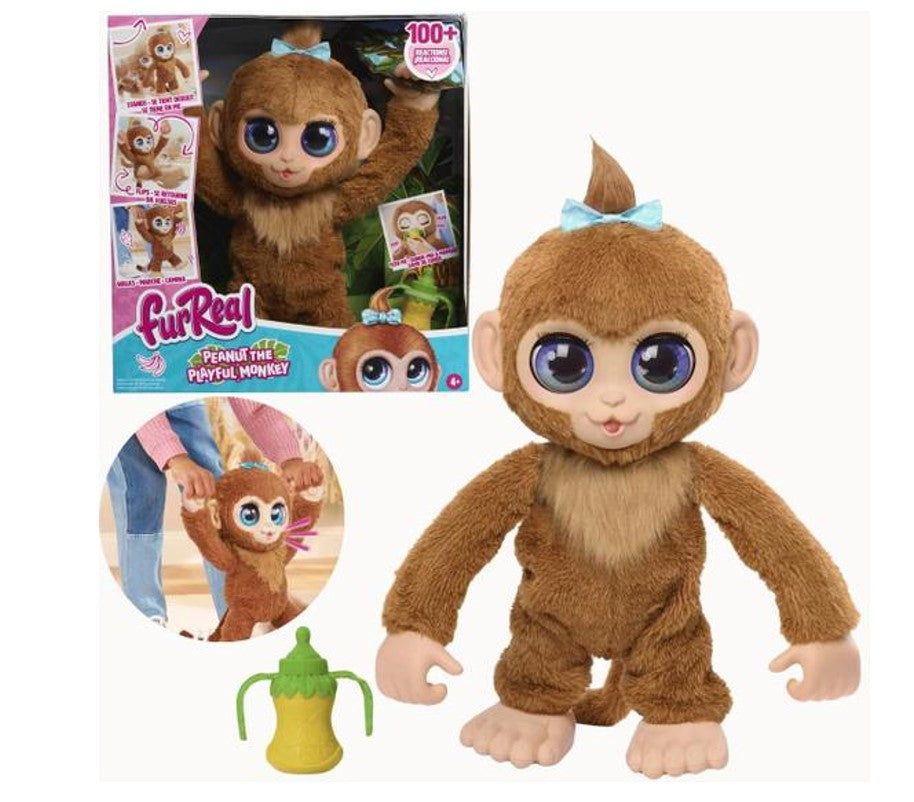 Pelúcia Interativa Macaco Peanut 38cm Com Som - Sunny