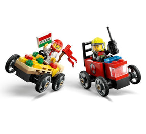 Lego City Carro de Pizza vs Caminhão de Bombeiros 60458