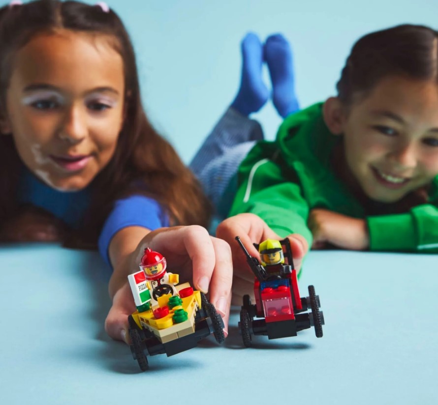 Lego City Carro de Pizza vs Caminhão de Bombeiros 60458