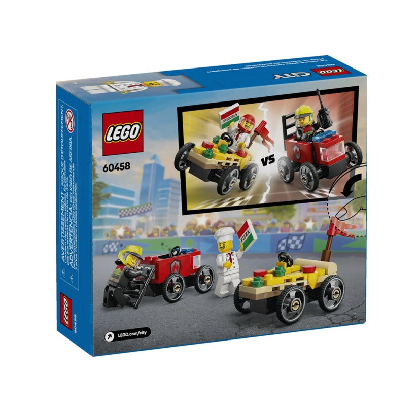 Lego City Carro de Pizza vs Caminhão de Bombeiros 60458