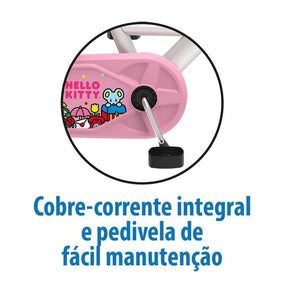 Bicicleta Aro 14 Hello Kitty Rosa - Bandeira