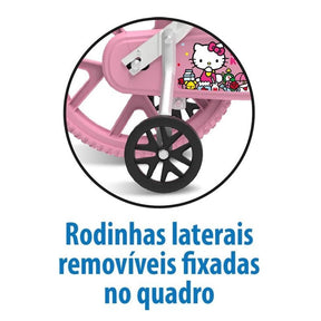 Bicicleta Aro 14 Hello Kitty Rosa - Bandeira