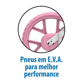 Bicicleta Aro 14 Hello Kitty Rosa - Bandeira
