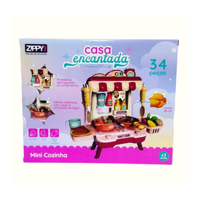 Mini Cozinha Divertida 34 Peças Casa Encantada Vermelho - Zippy