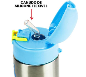 Garrafa Térmica Infantil Sonic Azul 350 ML