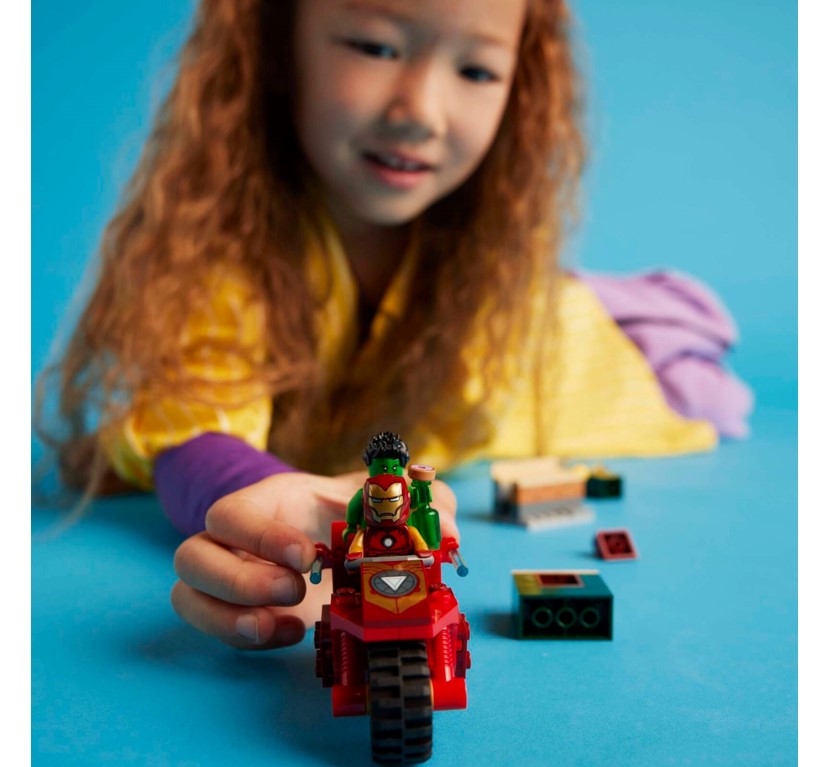 Lego Marvel Homem de Ferro com Motocicleta e o Hulk 76287