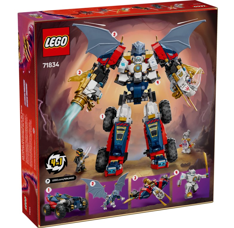 Lego Ninjago Robô Ultra Combinador do Zane 71834